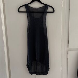 Sleeveless Navy Knit Top